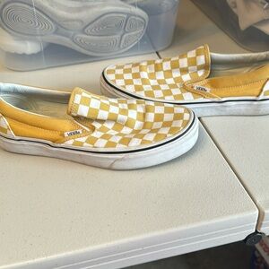 Vans Classic Slip On - Yellow Checkerboard